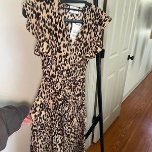 Cheetah print midi dress